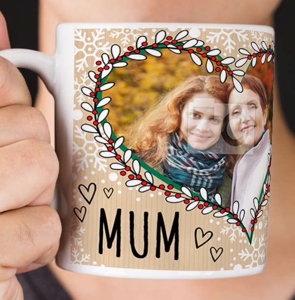 Mum Love Hearts 2 Photo Mug
