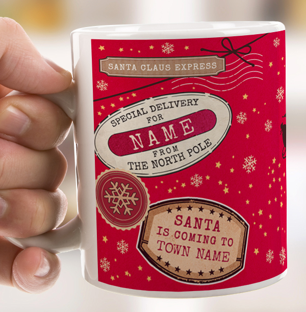 Santa Express Personalised Photo Mug