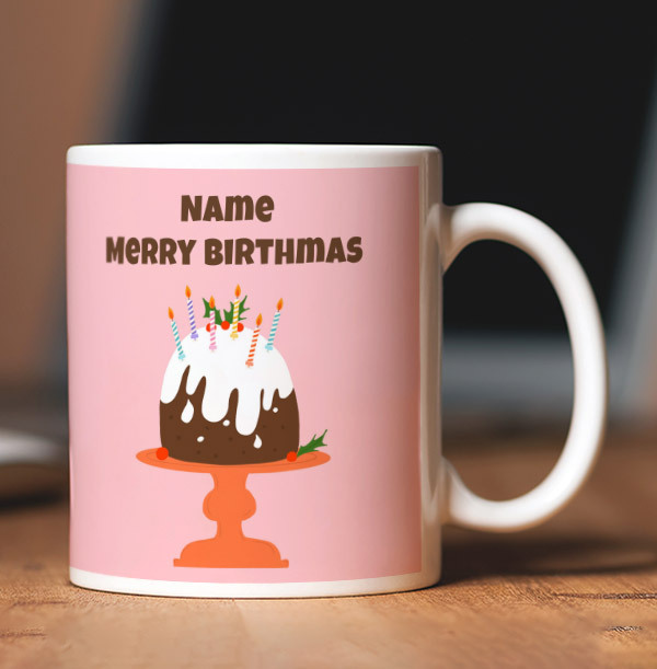 Christmas Pudding Birthmas Birthday Mug