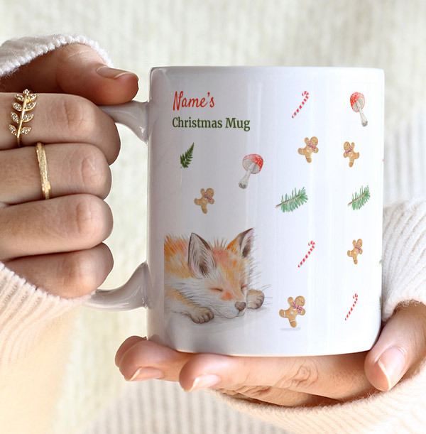 Fox Personalised Christmas Mug