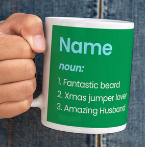 Personalised Name Definition Photo Mug - Green