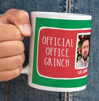 Office Grinch Photo Christmas Mug