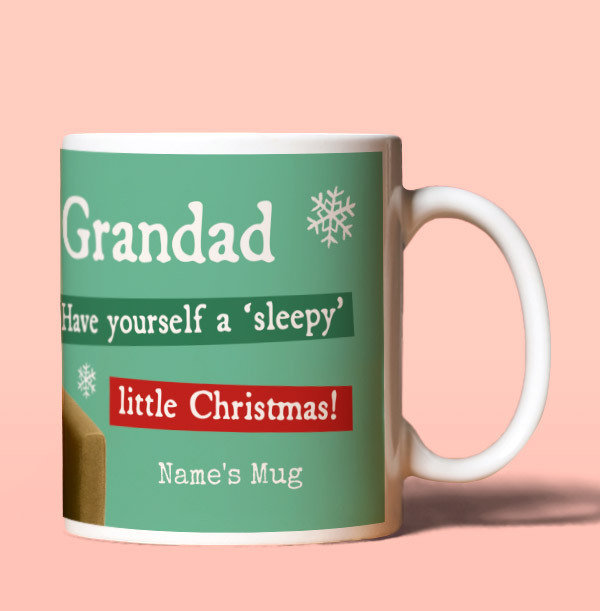 Personalised Sleepy Grandad Mug