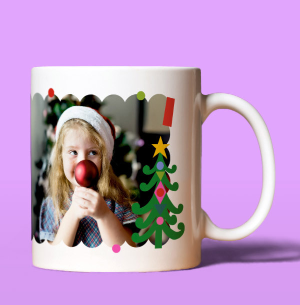 Merry & Bright Photo Upload Mug