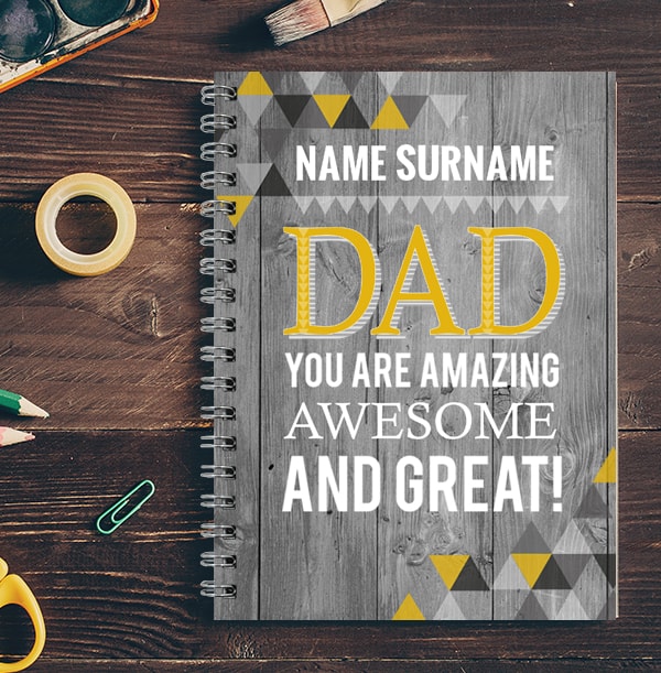 Vintage Geometric - Amazing Dad Notebook