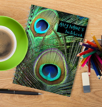 Animal Print Peacock Notebook