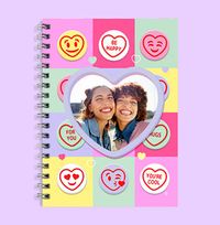 Tap to view Swizzels Love Hearts Photo Upload Notebook