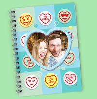 Tap to view Swizzels Love Hearts Hugs Photo Notebook