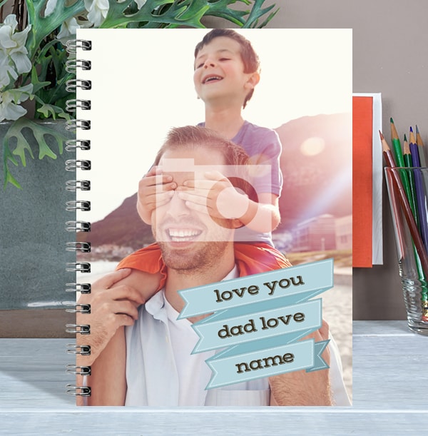 Love You Dad Photo Notebook, Blue