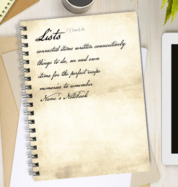 Diction Lists Notebooks