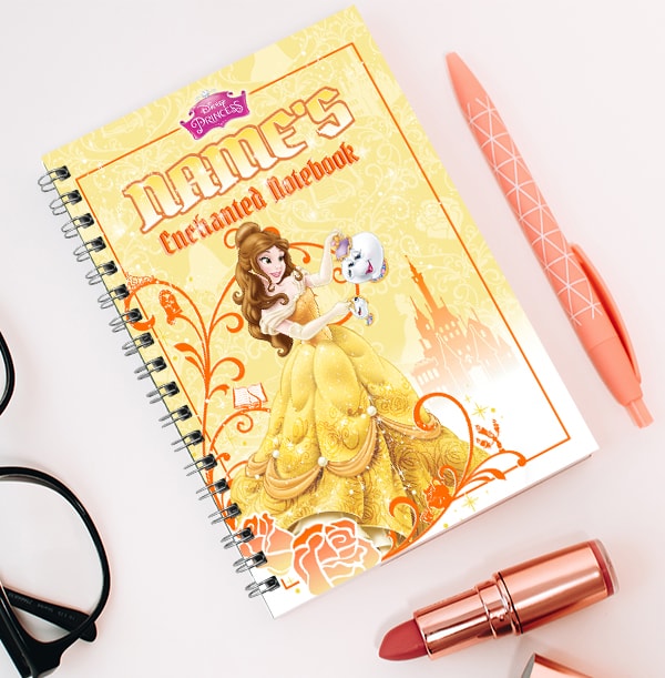 Personalised Belle Notebook, Disney Princess