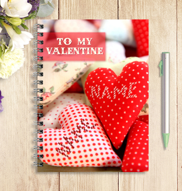 Fabric Hearts Notebook