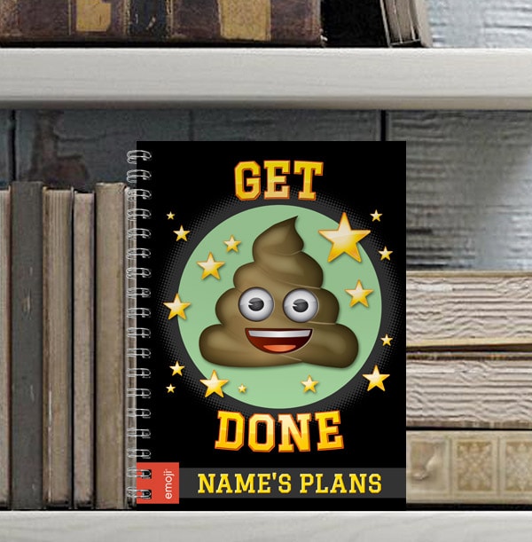Emoji Personalised Notebook - Get Poo Done