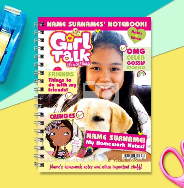 Girl Talk Cerise & Yellow Notebook
