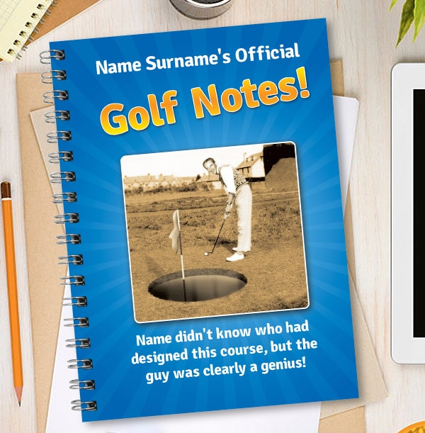 Funny Golf Personalised Notebook