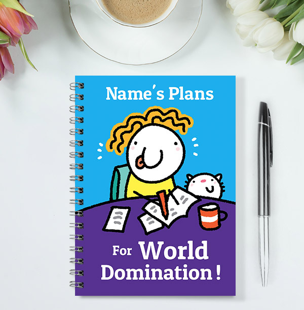 Plans for World Domination Personalised Notebook