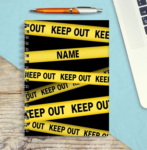 Keep Out Personalised Notebook