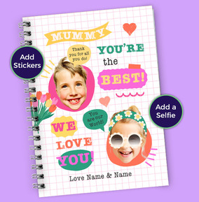 Mummy You're The Best Funky Faces Photo Notebook