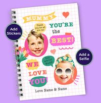 Tap to view Mummy You're The Best Funky Faces Photo Notebook