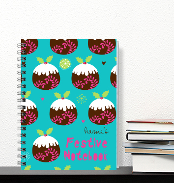 Retro Robin Pudding Notebook