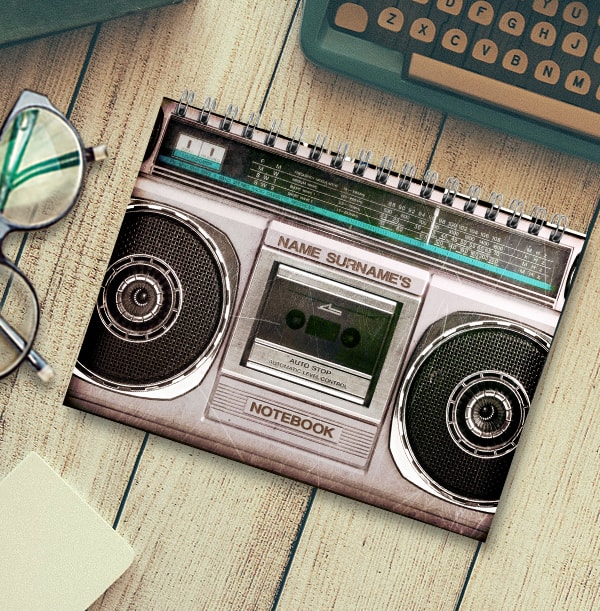 Rewind Ghetto Blaster Notebook