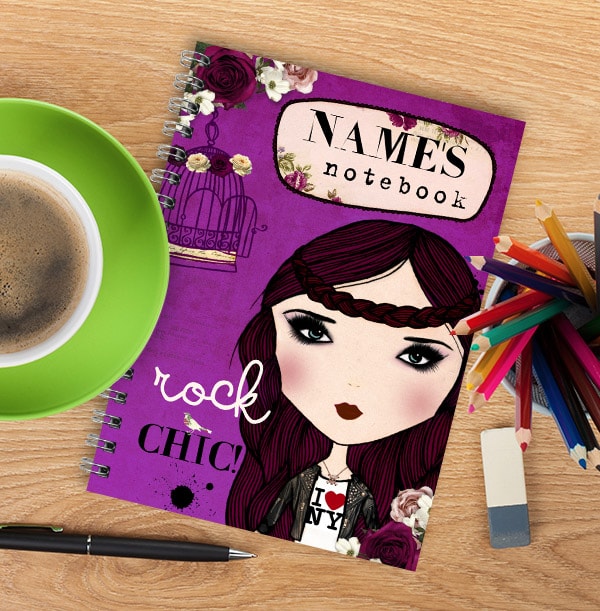 Sequins 'n' Roses Rock Notebook