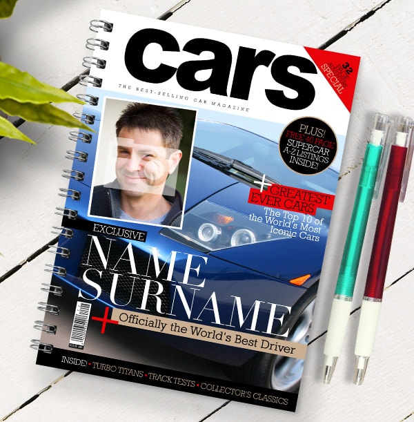 Spoof Magazine Cars Notebook