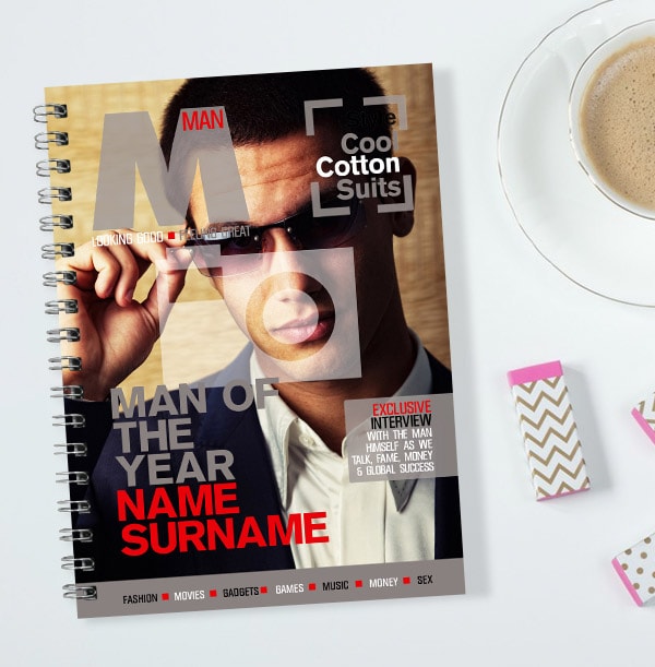 Spoof Magazine Man Notebook
