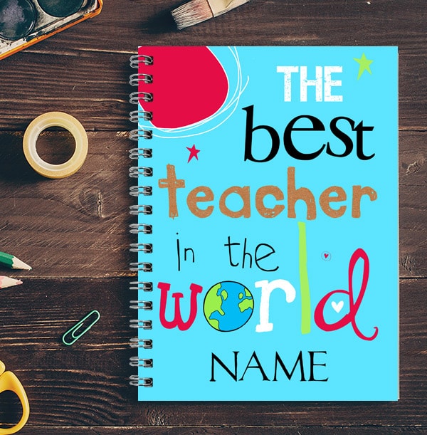Best Teacher In The World Name Notebook