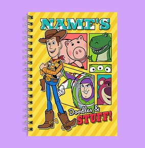 Personalised Name Toy Story Disney Notebook