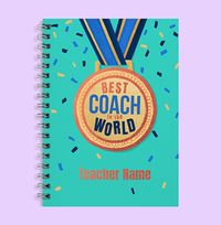 Tap to view Best Coach Medal Personalised Notebook