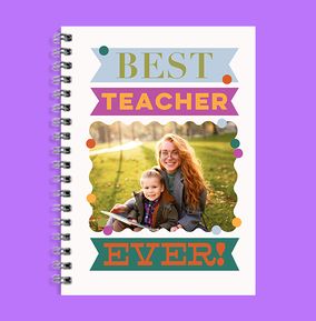 Photo of Best Teacher Ever Photo Personalised Notebook