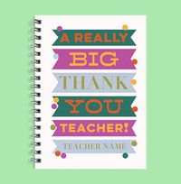 Tap to view Thank You Teacher Personalised Notebook