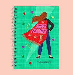 Photo of Super Teacher Name Personalised Notebook