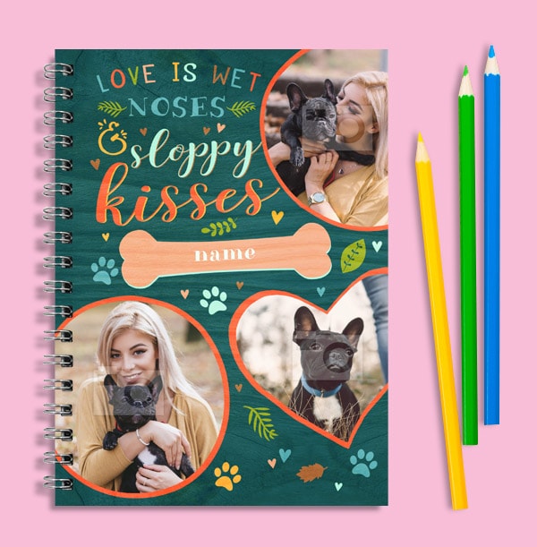 Photo Collage Personalised Dog Notebook