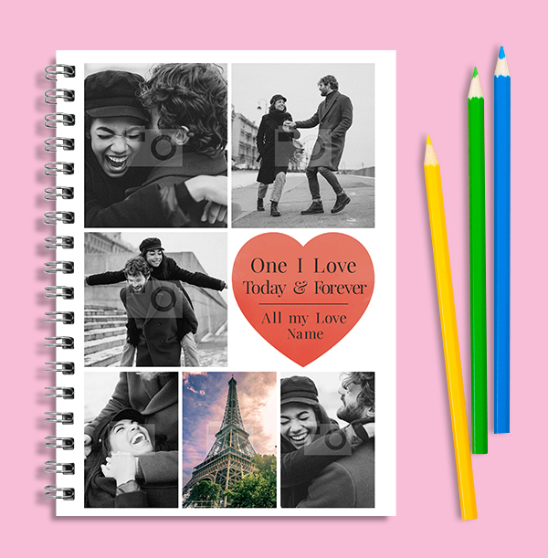 One I Love Multi-Photo Notebook