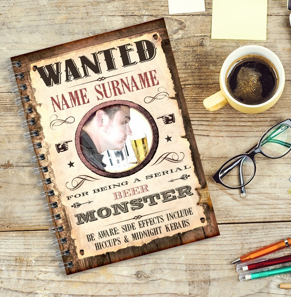 Wanted Beer Monster Notebook