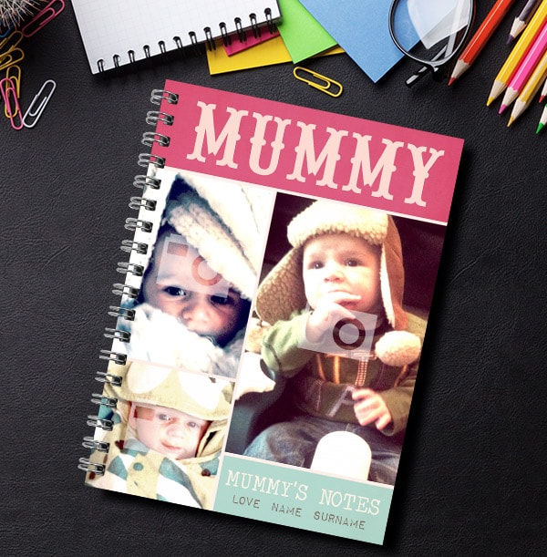 2 Photo Personalised Mummy Notebook