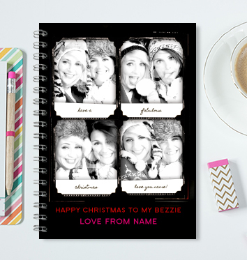 Retro Booth Christmas Notebook