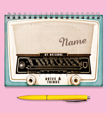 Rewind Retro Radio His Notebook