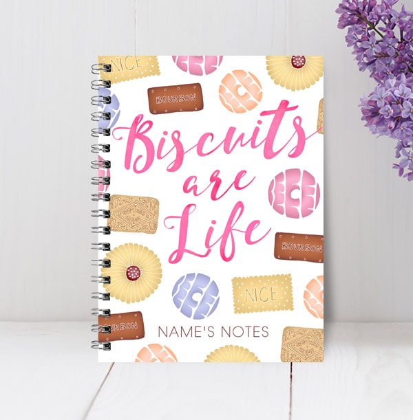 Biscuit Lover Personalised Notebook