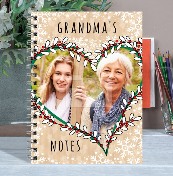 Grandma's Notes Photo Notebook, Snowflakes