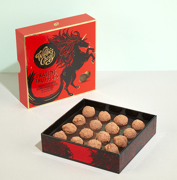 Willie's Cacao Praline Truffles Dark With Sea Salt 110g