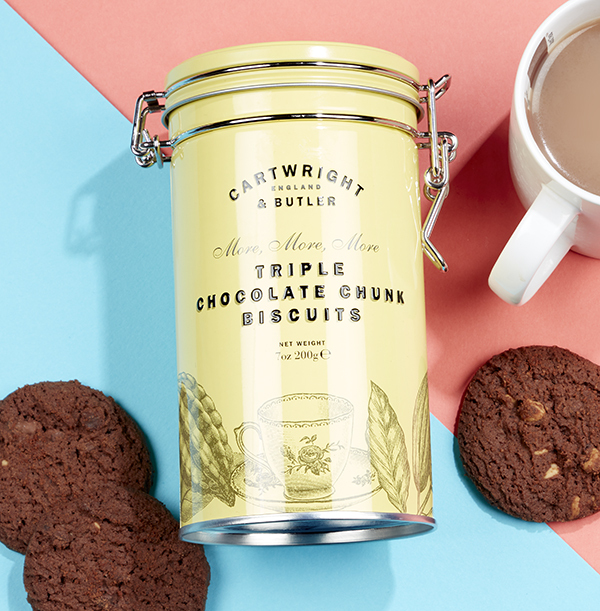 Cartwright & Butler Triple Choc Chunk Biscuits in Tin