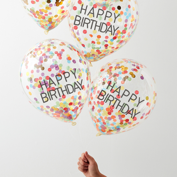 Confetti Balloon Pack - Happy Birthday