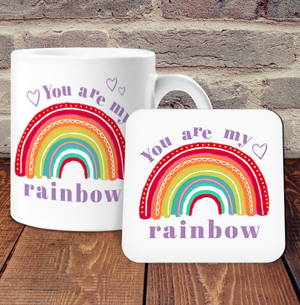 You're My Rainbow Mug & Coaster Set