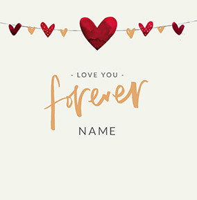 Love You Forever Anniversary Personalised Card