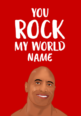 Rock My World Personalised Anniversary Card