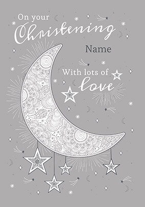 Lots of Love on your Christening personalised Card