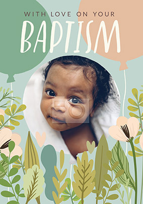 Love on your Baptism Photo Card